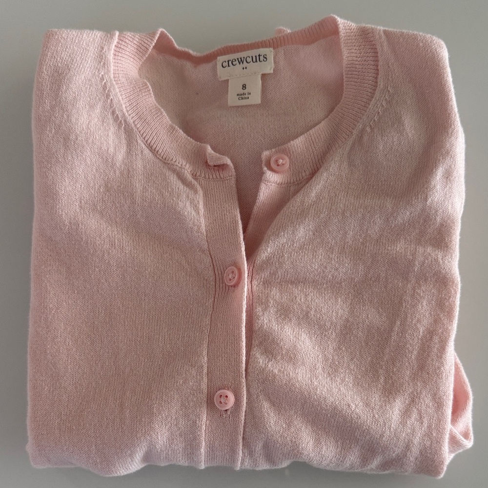 Crewcuts Light Pink Ruffle Cardigan - Picture 4 of 4